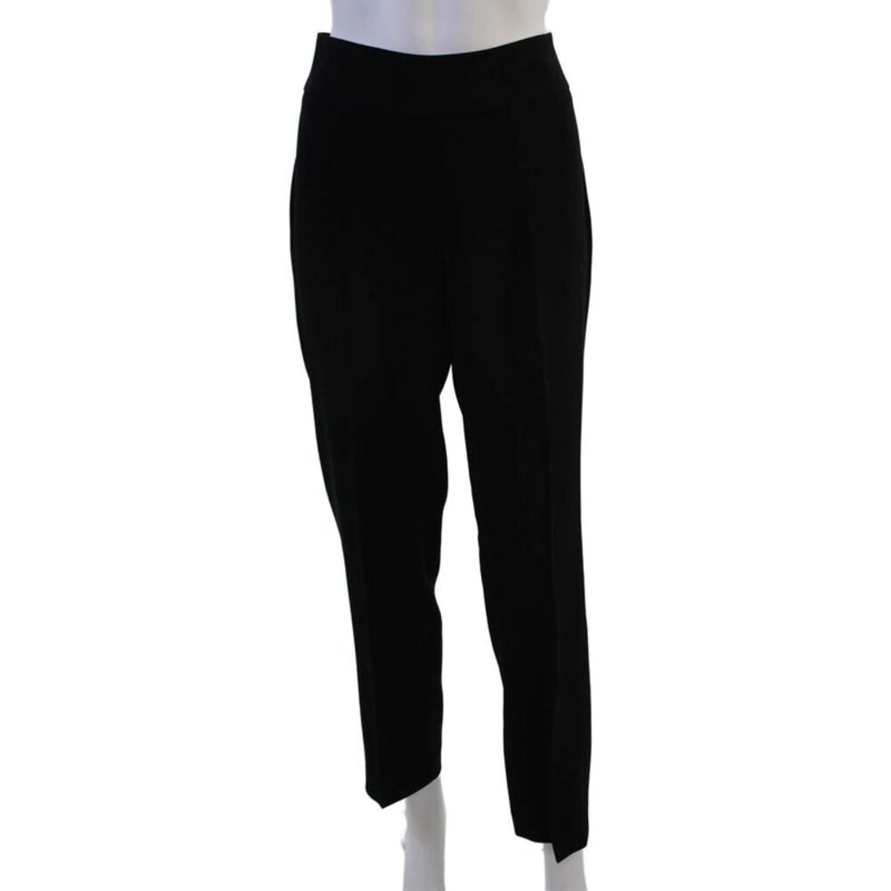 Aspesi Women Ankle Dress Pants Black Triacetate Polyester Zip Size 42